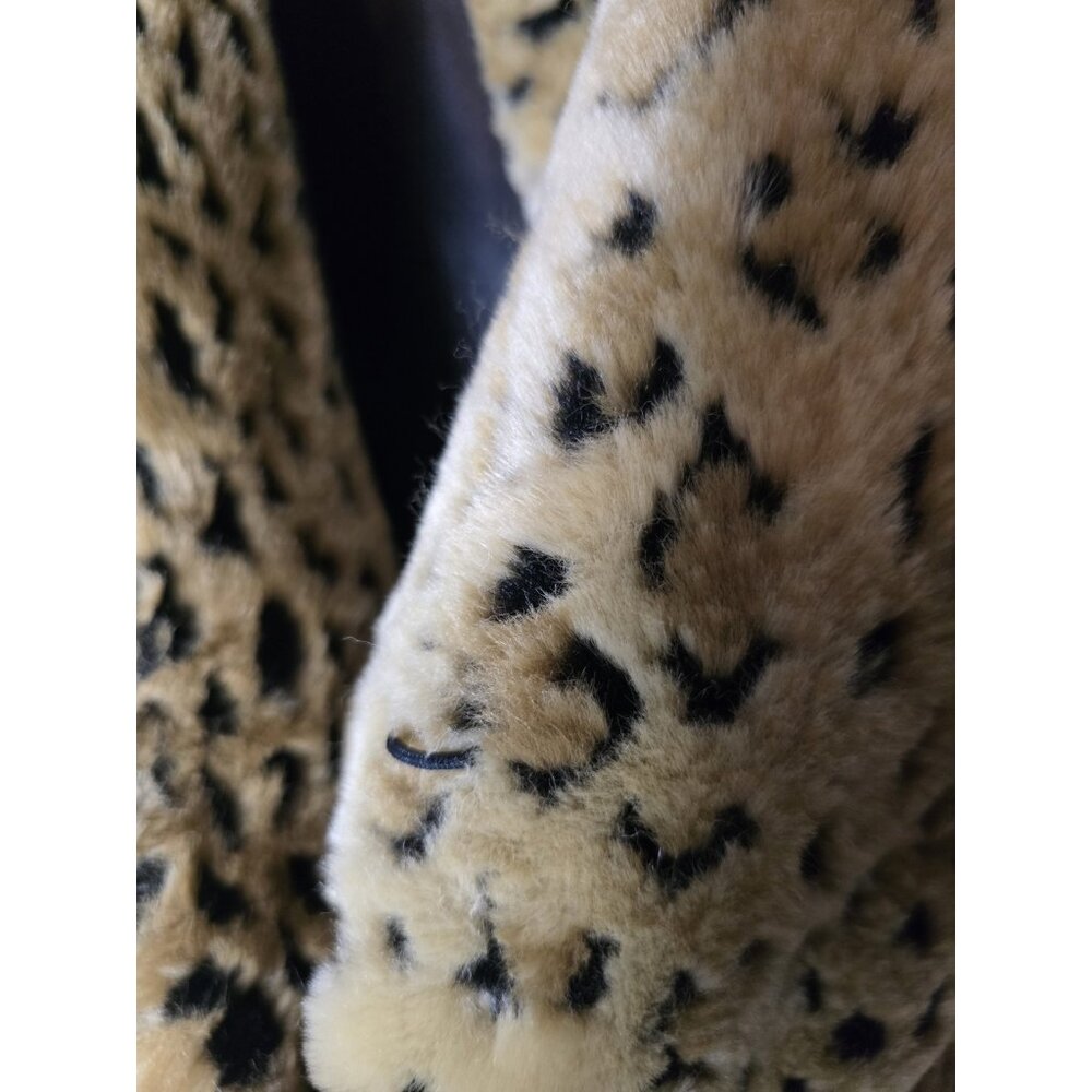 Unreal Fur Wild Cat Leopard Print Jacket Coat Women's Size 16-Vintage- Y2K - Picture 7 of 16
